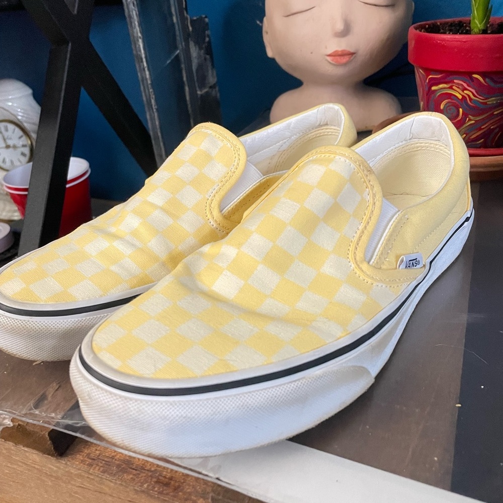 Checkered slip on Vans